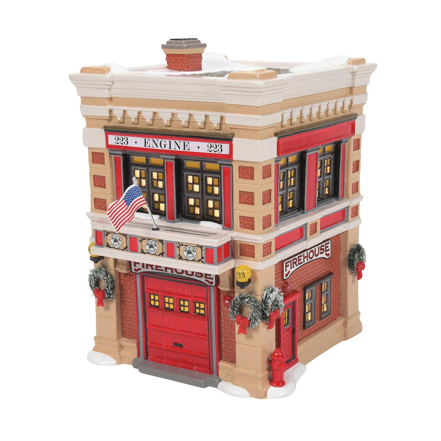 Snow Village Engine 223 Fire House #6011422